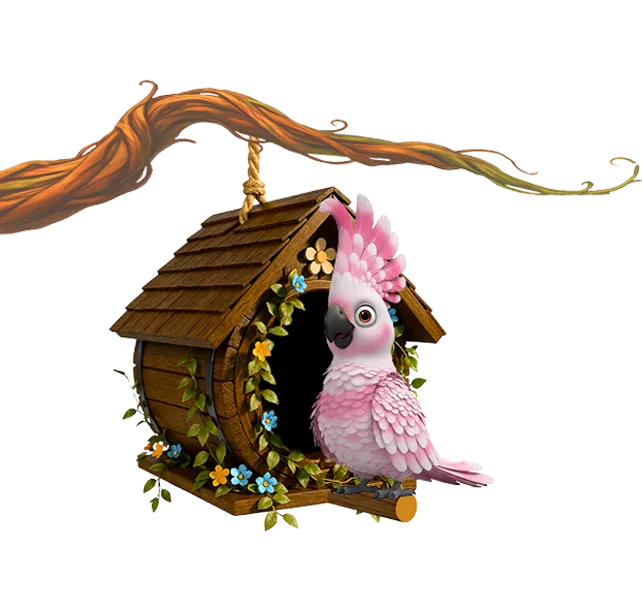 طوطی کاکادو در لونه